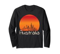 Australie Voyage Coucher Soleil Horizon Manche Longue