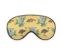 Australien Ornithorynque Autruche Koala Masque de Sommeil Doux Bandeau Portable Masque pour les Yeux avec Sangle Réglable pour Hommes Femmes