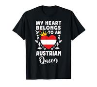 Austrian Queen Austrian Wife Girlfriend Austria Flag T-Shirt