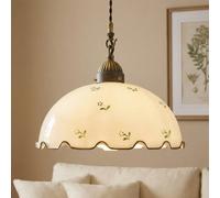 austrolux Luminaire suspension en verre Nonna Streublume, dimmable, blanc, Salon / Salle à manger, Maison de campagne / Rustique, Suspension en verre