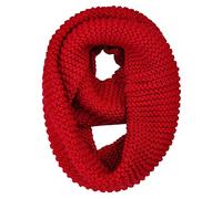 AUSUAYA Écharpe Infinity pour femmes, écharpe en laine tricotée épaisse et volumineuse à boucle pour le cou, pour femme, pour l'hiver, temps froid GB-W-S-J1, Rouge, taille unique