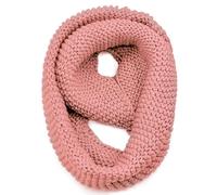 AUSUAYA Écharpe Infinity pour femmes, écharpe en laine tricotée épaisse et volumineuse à boucle pour le cou, pour femme, pour l'hiver, temps froid GB-W-S-J1, rose, taille unique