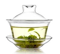 AUSUAYA GAI Wan - Ensemble de tasses à thé Gaiwan en céramique avec couvercle pour cérémonie du thé Gongfu traditionnel chinois G-W-1 (verre)