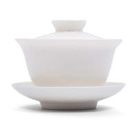 AUSUAYA GAI Wan Ensemble de tasses à thé Gaiwan en céramique avec couvercle pour cérémonie du thé Gongfu traditionnel chinois G-W-1 (céramique blanche)