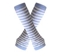 AUSUAYA Gants rayés longs sans doigts, mitaines tricotées pour femmes pour punk rock et cosplay gothique pour Halloween GB-WM-S-G5, taille unique