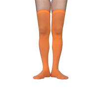 AUSUAYA GB-NL-W3 - Chaussettes en nylon pour femme - Chaussettes en soie mate, chaussettes sexy au genou pour Halloween ou fête cosplay, orange., taille unique