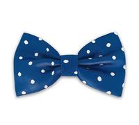 AUSUAYA Nœud papillon à pois, pour homme, adolescent ou garçon - Nœud papillon pour graduation décontractée ou fête de mariage des pères BT-BD1, Bleu à pois blancs, taille unique