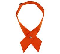 AUSUAYA Nœud papillon croisé pour femme ou homme, nœud papillon croisé pour garçon pour uniforme de filles et Lolita ou cosplay, accessoire de t-shirt GB-W-B-T2, Orange, taille unique