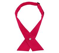 AUSUAYA Nœud papillon croisé pré-noué pour femme/homme, cravate croisée pour uniforme d'écolière, cosplay, t-shirt ou Saint-Valentin GBW-B-T2, rose, taille unique