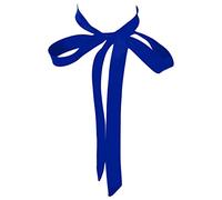 AUSUAYA Nœud papillon long en soie pour femme - Nœud papillon en satin pour décoration de t-shirt - Cadeau de Saint-Valentin GB-W-B-T1, bleu marine, taille unique