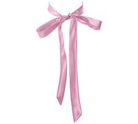 AUSUAYA Nœud papillon long en soie pour femme - Nœud papillon en satin pour décoration de t-shirt - Cadeau de Saint-Valentin GB-W-B-T1, rose, taille unique