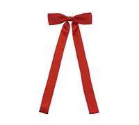 AUSUAYA Nœud papillon long pour femme - Réglable - En satin - Pour décoration de t-shirt - Cadeau de Saint-Valentin - GB-WT-01, Rouge, taille unique