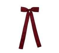 AUSUAYA Nœud papillon long pour femme - Réglable - En satin - Pour décoration de t-shirt - Cadeau de Saint-Valentin - GB-WT-01, bordeaux, taille unique