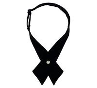 AUSUAYA Nœud Papillon pour Femme ou Homme, Nœud Papillon Croisé pour Filles pour Uniforme & Lolita ou Accessoire de T-shirt Cosplay GB-W-B-T2, Noir , Taille Unique