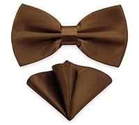 AUSUAYA Tuxedo M-B-T6 Ensemble de mouchoir de poche pour homme, design unisexe pour mariage ou affaires, formel, marron, taille unique