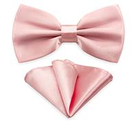 AUSUAYA Tuxedo M-B-T6 Ensemble nœud papillon et mouchoir pour homme Design unisexe pour mariage ou affaires, Rose, taille unique