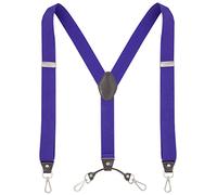 Ausukler Bretelles pour homme extra robustes 3,5 cm de large avec crochet rotatif Heavy Duty Men Braces noir, aubergine, Taille unique