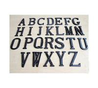 ausuky 1 plaque en fonte noire antique en fer forgé pour porte de maison, garage, lettres de l'alphabet et chiffres (9)