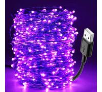 ausuky Bande lumineuse UV 100 LED 10 m - Noir - Flexible - Étanche - Barre USB