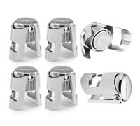 Ausyde Lot de 6 bouchons à champagne/vin en acier inoxydable, excellente fermeture