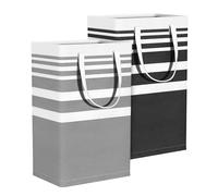 AUSYIWI 2PCS Paniers à Linge en Tissu, 75L Panier Linge Pliable, Grand Organiser Panier pour Vêtement Stockage, Sac à Ligne Sale avec Poignée pour Chambre à Coucher, Salle de Bain, Chambre d'Enfant