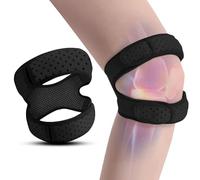AUSYIWI 2x Genouillère de Sport, Réglable Genouillère Rotulienne et Ligamentaire, Rotule-Genouillère Sport pour les Douleurs au Genou