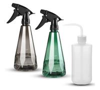 AUSYIWI 3 Pièces 500ML Vaporisateur Bouteilles Vide Rechargeable et Arrosoir, Arrosoir pour Plantes Succulente, Tête de Pulvérisation Réglable Flacon Pulvérisateur pour Jardin, Coiffeur, Succulente