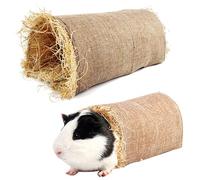 AUSYIWI Tunnel pour Hamster, Tunnel de Foin pour Hamster Ø 20cm/32cm - Refuge pour Petits - Animaux Accessoires - Nature Marron Standard - 35g/50g