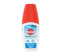 Autan Family Care Spray - Anti-Moustiques - Jusqu'à 4H de Protection Immédiate - Testé Dermatologiquement - Contient des Agents Hydratants Pour la Peau - 1 Spray, 100ml