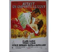 Autant en emporte le vent Affiche Cinéma ROULEE (Petit Format 40x53 cm) Retirage 1990 Victor Fleming