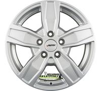 Autec type Q - Quantro 5 trous argent brillant 6.5x16 ET66 - LK5/118 ML71.1 Jante alu