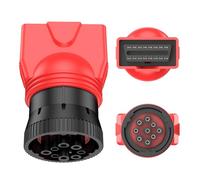 Autel Adaptateur de diagnostic d'origine, 9 broches OBD1 J1939 mâle vers connecteur OBD2 OBDII femelle 16 broches pour camions lourds et véhicules utilitaires, compatible avec scanner Autel MaxiSYS