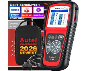 Autel AutoLink AL519 Scanner OBD2 Moteur Vérification Amélioré en Mode 6 Lecteur Codes, Outil Diagnostic Voiture Universel avec Vérification du Smog en Un Clic, Version Améliorée d'AL319