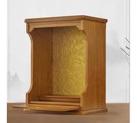 Autel bouddhiste en bois massif à fixer au mur/bureau avec tiroir - Armoire Dieu de la richesse pour usage domestique, 44,5 x 29,5 x 58 cm