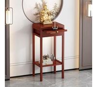 Autel Bouddhiste en Bois Massif Armoire, table d'autel avec tiroir et rangement, offrent Un culte aux ancêtres de Guanyin Bodhisattva,Le Dieu de la Richesse, Guan(30*30*101cm/11.8*11.8*39.8in)