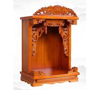 Autel Bouddhiste en Bois Mural/Desktop pour la Maison, Table de méditation, Cabinet de présentation de Statue de Guan Gong et Guanyin(A,60x41x81cm)