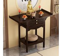 Autel Bouddhiste,Table D'autel Puja Wiccan En Bambou,Armoire Dieu de la richesse,Style modern,offrent Un culte aux ancêtres de Guanyin Bodhisattva,Le Dieu de la Richesse, Guan.(80*33*100cm)