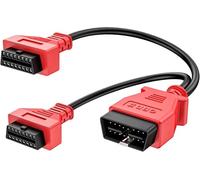 Autel Câble Extension OBD2, Origine Répartiteur OBD 2, Rallonge OBD II 16 Broches, 1 Adaptateur Mâle vers 2 Adaptateurs Femelles, Rallonge OBDII (1 Pieds/ 30CM)