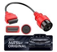 Autel Câble OBD2 original 20 broches vers 16 broches pour BMW, OBD1 vers OBD2 Adaptateur de diagnostic OBDII Extension Convertir Connecteur, Scanner de travail MK808S, MK900, MS906 Pro, Elite II Pro,
