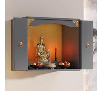 Autel de sanctuaire de Bouddha, table murale à suspendre pour la maison, base de statues chinoises Feng Shui Guan Gong Guanyin, présentoir bouddhiste décoratif