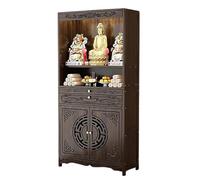 Autel de Table de culte Domestique, Table de sanctuaire personnelle, Table de méditation, autel Bouddhiste Moderne Simple pour Salon, 26,7" x 14,5" 68,5"