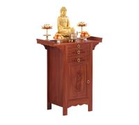 Autel De Table De MéDitation avec Rangement,Sanctuaire Personnel à Plusieurs Niveaux pour Puja Spirituel,Armoire D'Autel en Bois pour SorcièRe,Wiccan,Support De PrièRe Bouddhiste,42.52x26.77x19.21in