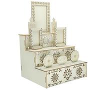 Autel du Jour des Morts en Bois avec Affichage Photo, Fournitures de décoration du Jour des Morts, Comprend Un Cadre Photo et Une décoration de Bougie, Fournitures de décoration du Souvenir