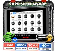 Autel MaxiCheck MX900, 2025 V2.0 Outil Diagnostic Bidirectionnel, Plus Récente Que MaxiCOM MK900 MK808S MX808S MS906, Can FD & DoIP, 3K+ Tests Actifs, 40+ Services comme MP900, Tous Systèmes, OS11