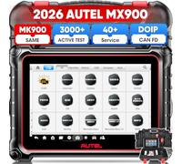 Autel MaxiCheck MX900, 2026 Valise Diagnostic Auto avec 3000+ Tests Actifs, DoIP& CAN FD, 40+ Services, Même Fonction que MK900 MK900BT, Ver Supérieure de MK808BT PRO MK808S MX808S, Tout Système, 11OS