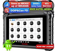 Autel MaxiCheck MX900 Valise Diagnostic Auto, 2025 Même Fonction Que MK900 MK900BT, Ver Supérieure de MK808BT Pro MK808S MX808S, 3000+ Tests Actifs, DoIP& Can FD, 40+ Services, Tout Système, 11OS