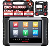 Autel MaxiCOM MK808S Valise Diagnostic Auto, 2025 Bidirectionnel Contrôle Scanner Comme MX808S MK808BTPro, Fonction Comme MK900, Test Actif, 28+ Service, Diagnostic Tous Système, Injecteur Codage,OS11