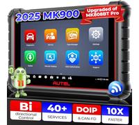 Autel MaxiCOM MK900 Valise Diagnostic Auto: 2025 Idem MK900BT, Mise à Jour de MX808S, MK808BT Pro, MK808Z Outil Analyse Bidirectionnel, CANFD&DOIP, 3000+ Tests Actifs, 40+ Service, Diagnostic OE,11 OS