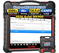 Autel MaxiCOM MK900 Valise Diagnostic Auto: 2026 Idem MK900BT, Mise à Jour de MX900, MK808BT Pro, MX808S Outil Analyse Bidirectionnel, CANFD&DOIP, 3000+ Tests Actifs, 40+ Service, Diagnostic OE,11 OS