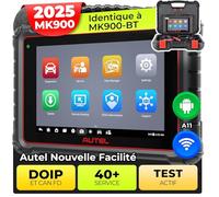 Autel MaxiCOM MK900 Valise Diagnostic Auto: 2026 Idem MK900BT OBD2 Diagnostic Voiture Bidirectionnel, Mise à Jour de MX900 MK808BT Pro MX808S MK808S, 40+ Service, 3000+ Tests Actif, DOIP CANFD, OS 11